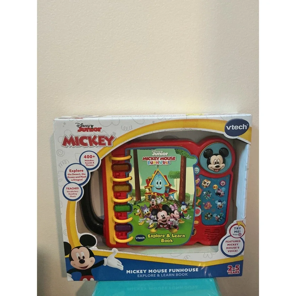 VTech Disney Junior Mickey Mouse Funhouse Explore & Learn Book 80-554000 NEW‎